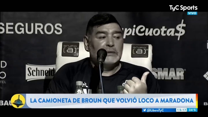 El auto de Fatura Broun volvió loco a Maradona