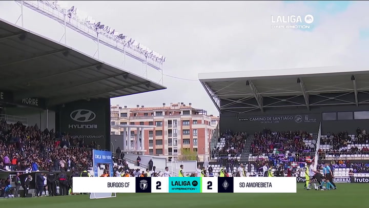 Burgos 2-2 Amorebieta: resumen y goles | LaLiga Hypermotion (J37)