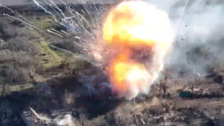 Russian ammunition depot destroyed near Soledar