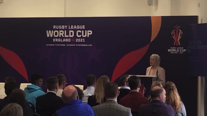 Nadine Dorries mistakes rugby league for union in awkward speech at World Cup event