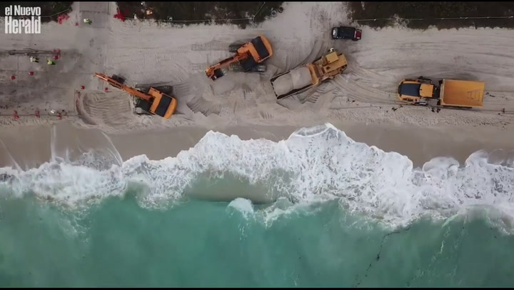 Toneladas de arena nueva: el plan de Miami contra la erosión de las playas
