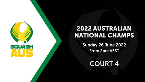 26 June - Squash Aus - ANC 2022 - Day 3 - Gameday Stream
