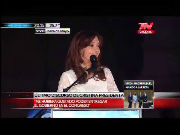 Cristina Kirchner dio su último discurso: 'Podemos mirar a los argentinos a los ojos'