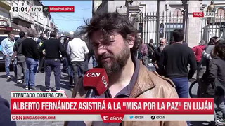 Juan Grabois, desde la Basílica de Luján: "Si esa bala hubiese salido estaríamos en una situación de violencia generalizada"
