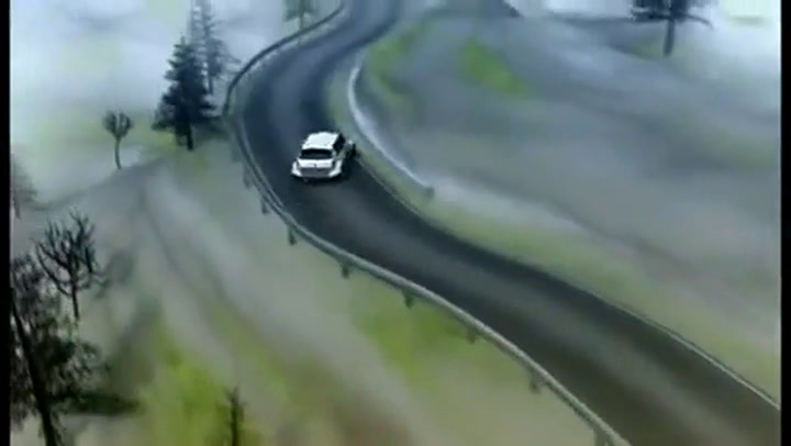 La representación del choque de Kubica en el Rally de Andorra, 2011 - Fuente: YouTube