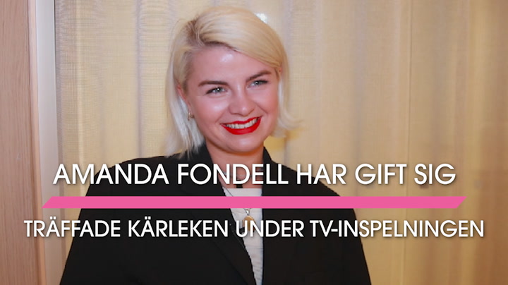 Amanda Fondell har gift sig – träffade kärleken under tv-sändningen