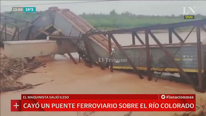 Cayó un puente ferroviario en Salta