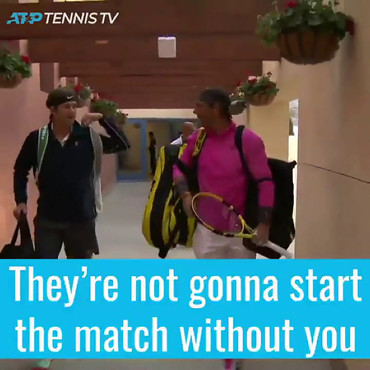 Qué le dijo un rival a Nadal que llegó tarde a su debut en Indian Wells - Fuente: Tennis TV