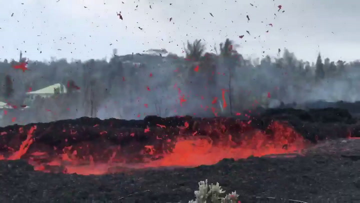 Turpin registra la actividad volcánica de Hawaii desde muy cerca - Fuente: Facebook Shane Turpin