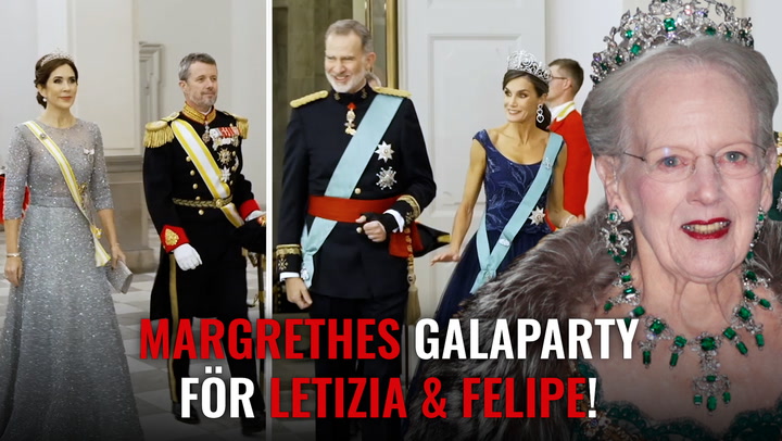 Glamextra! Margrethes storslagna galaparty för Letizia & Felipe