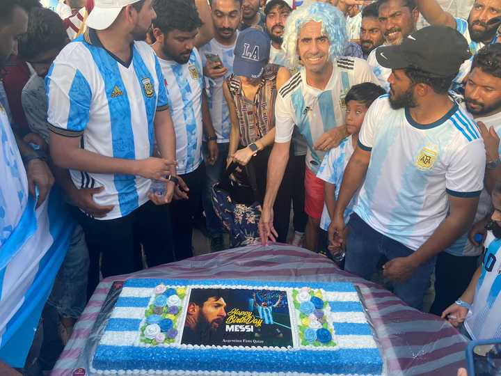 Festejaron el cumpleaños de Messi en Doha, Qatar