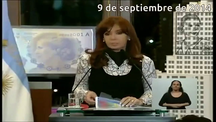 Cristina Fernández de Kirchner sobre la torre de la Isla Demarchi - Fuente: YouTube