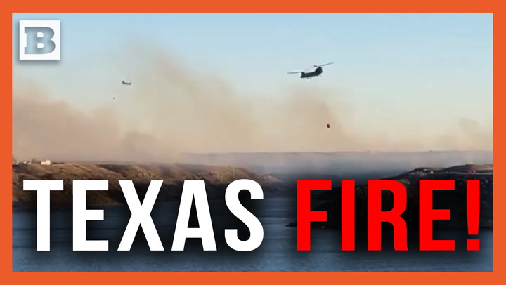 Texas Fire! Helicopters Work to Put Out Blaze Threatening to Engulf Town of Sanford