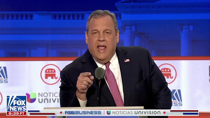 ‘I know you’re watching’: Chris Christie calls out Donald Trump at GOP debate