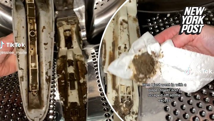 TikTok discovers gross washing machine compartment full of grime