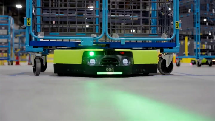 Amazon launches first fully autonomous robot to move large crates around warehouses