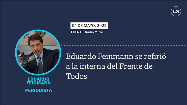 Eduardo Feinmann se refirió a la interna del Frente de Todos