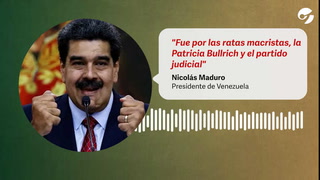 Nicolás Maduro, sobre su ausencia en la Celac: "Fue por las ratas macristas, la Patricia Bullrich y el partido judicial"