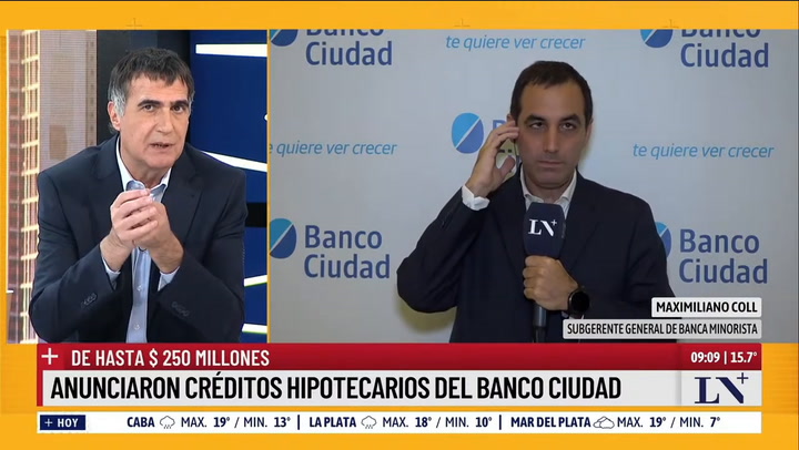 Anunciaron créditos hipotecarios del Banco Ciudad: de hasta $250 millones