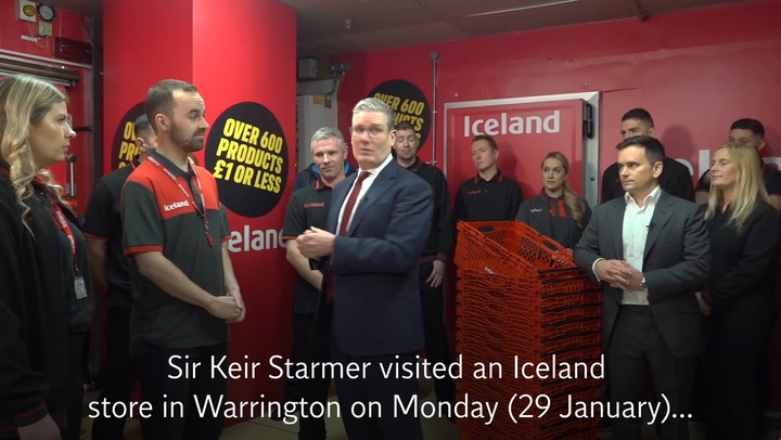 Sir Keir Starmer visits Iceland store as chairman Richard Walker backs Labour