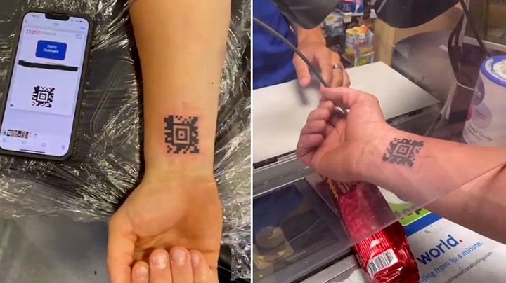 Man gets Tesco Clubcard barcode tattooed on arm after he keeps forgetting it