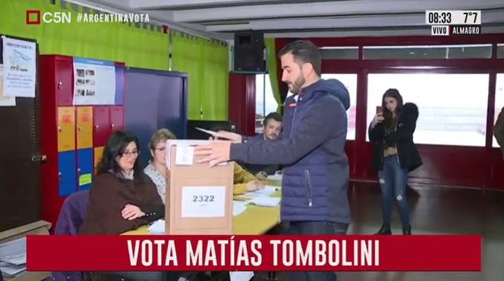 El voto de Matías Tombolini - Fuente: C5N