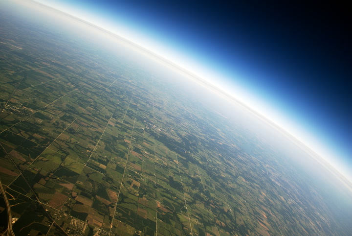 View from space capsule aiming to launch passengers into stratosphere from 2024