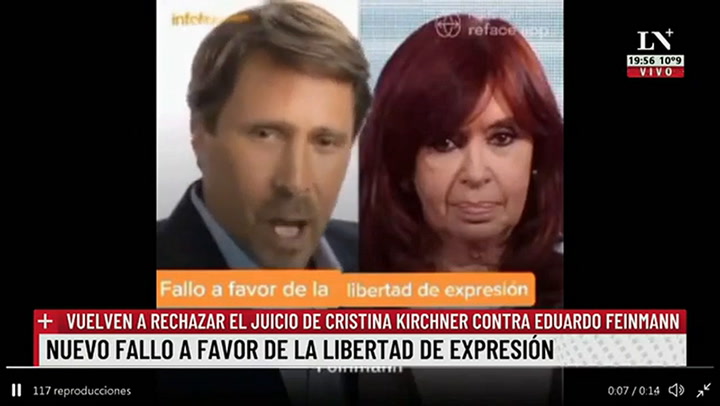 Nuevo fallo a favor de la libertad de expresión. Vuelven a rechazar el juicio de CFK contra Feinmann