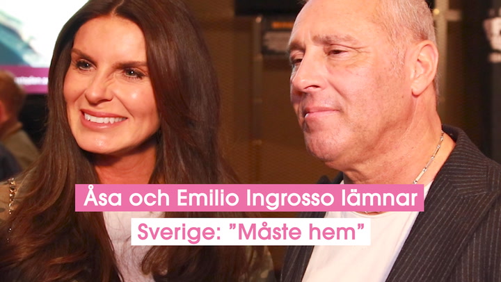Åsa och Emilio Ingrosso lämnar Sverige: ”Måste hem”