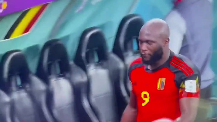 Romelu Lukaku shatters dugout with punch after Belgium eliminated from World Cup