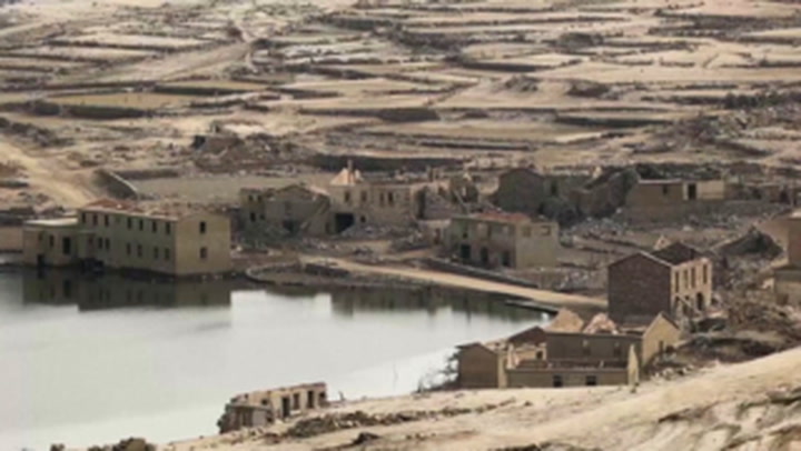 Ghost village emerges in Spanish reservoir after drought