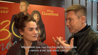 Adrián Suar y Pilar Gamboa irrumpieron en una sala de cine y sorprendieron al público.