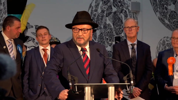 Rochdale by-election: Moment George Galloway of The Workers Party of Britain wins