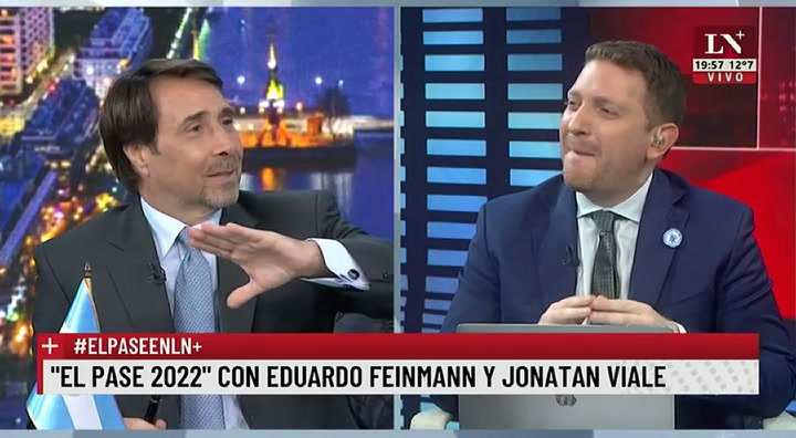 La reacción de Eduardo Feinmann y Jony Viale porque Alberto Fernández dijo: 'argentines'