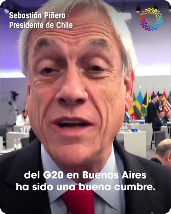 Sebastián Piñera destacó el rol de Macri en el G20 - Fuente: Instagram mauriciomacri