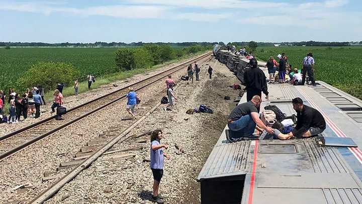 Tren descarrilado en Missouri: se confirman tres víctimas fatales