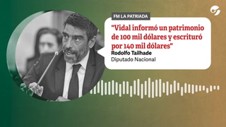 Rodolfo Tailhade: "Vidal informó un patrimonio de 100 mil dólares y escrituró un departamento por 140 mil dólares"