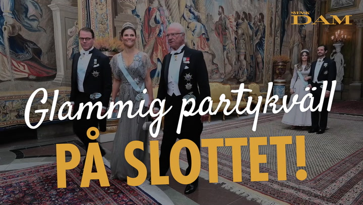 Se filmen! Glammiga partykvällen på Kungliga slottet