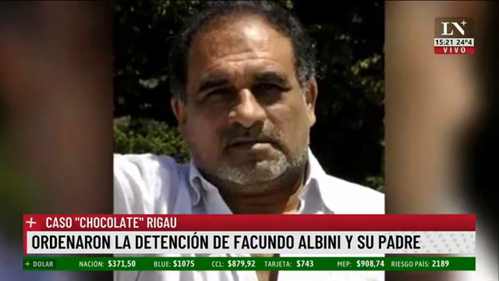 Caso "Chocolate" Rigau: ordenaron la detención de Facundo Albini y su padre