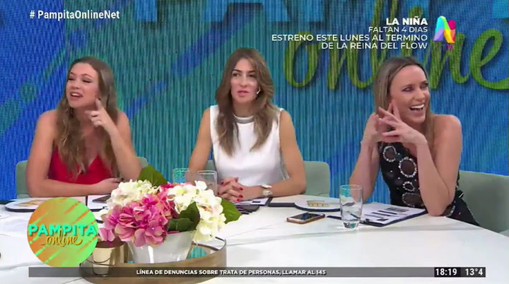 La reacción de Pampita que vio en vivo las fotos de Luciano Castro desnudo - Fuente: NET TV