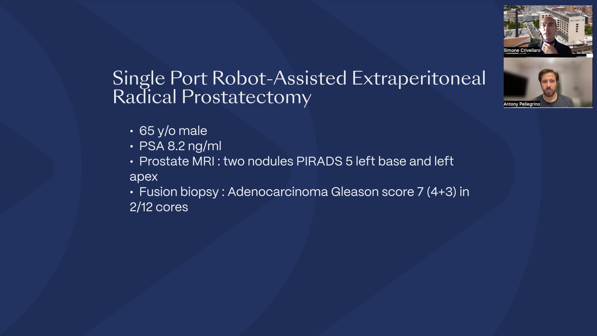Single Port Robot Assisted Radical Prostatectomy