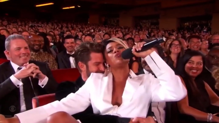 Ariana DeBose sings from Andrew Garfield's lap at Tony Awards 2022