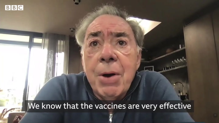 Andrew Lloyd Webber says Covid vaccine refusers are as bad as drink-drivers