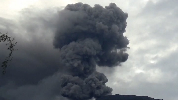 Indonesia's Mount Marapi spouts thick ash plumes after eruption kills 11 hikers