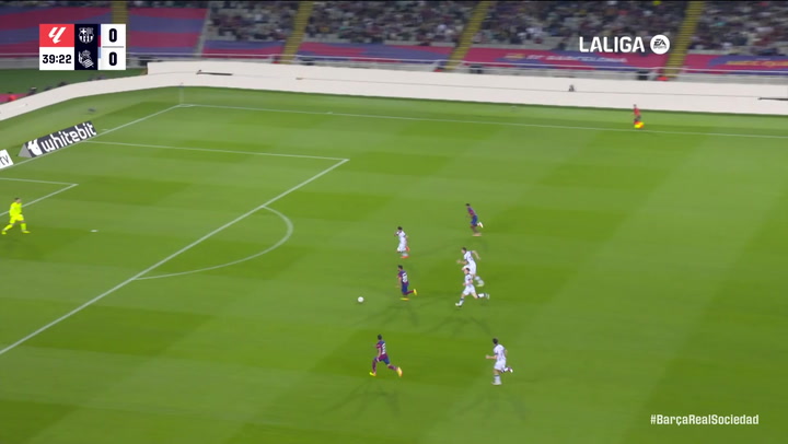 Gol de Lamine Yamal (1-0) en el Barcelona 2-0 Real Sociedad