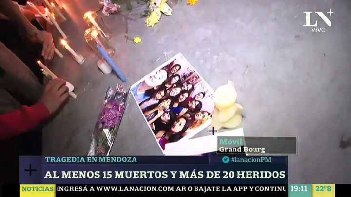 Vecinos de Grand Bourg se concentraron para homenajear a las víctimas de la tragedia en Mendoza