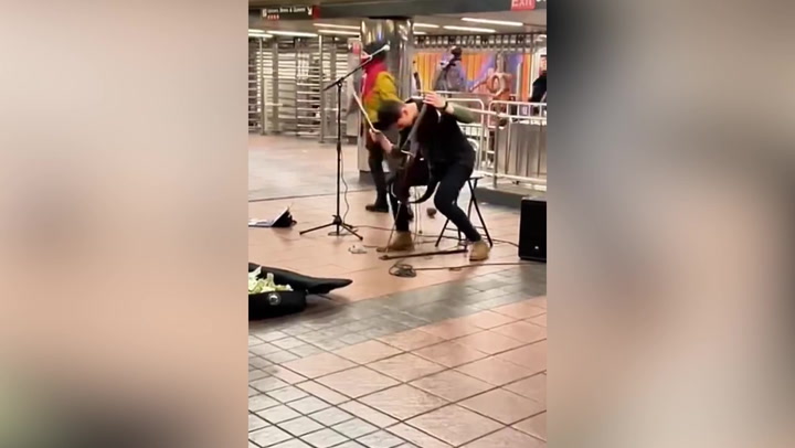 New York subway performer smacked in head with metal bottle while busking