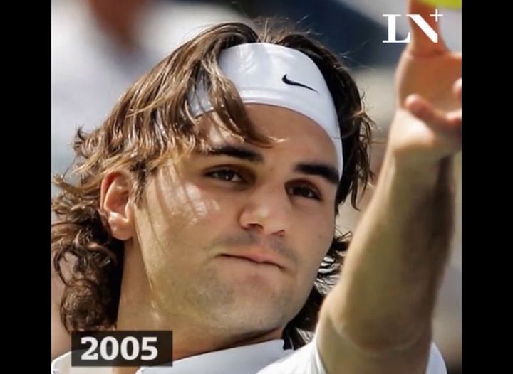 Roger Federer: cómo fue cambiando su fisionomía a lo largo de los años