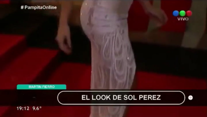 Sol Pérez, enojada por las críticas a su vestido - Fuente: Telefé