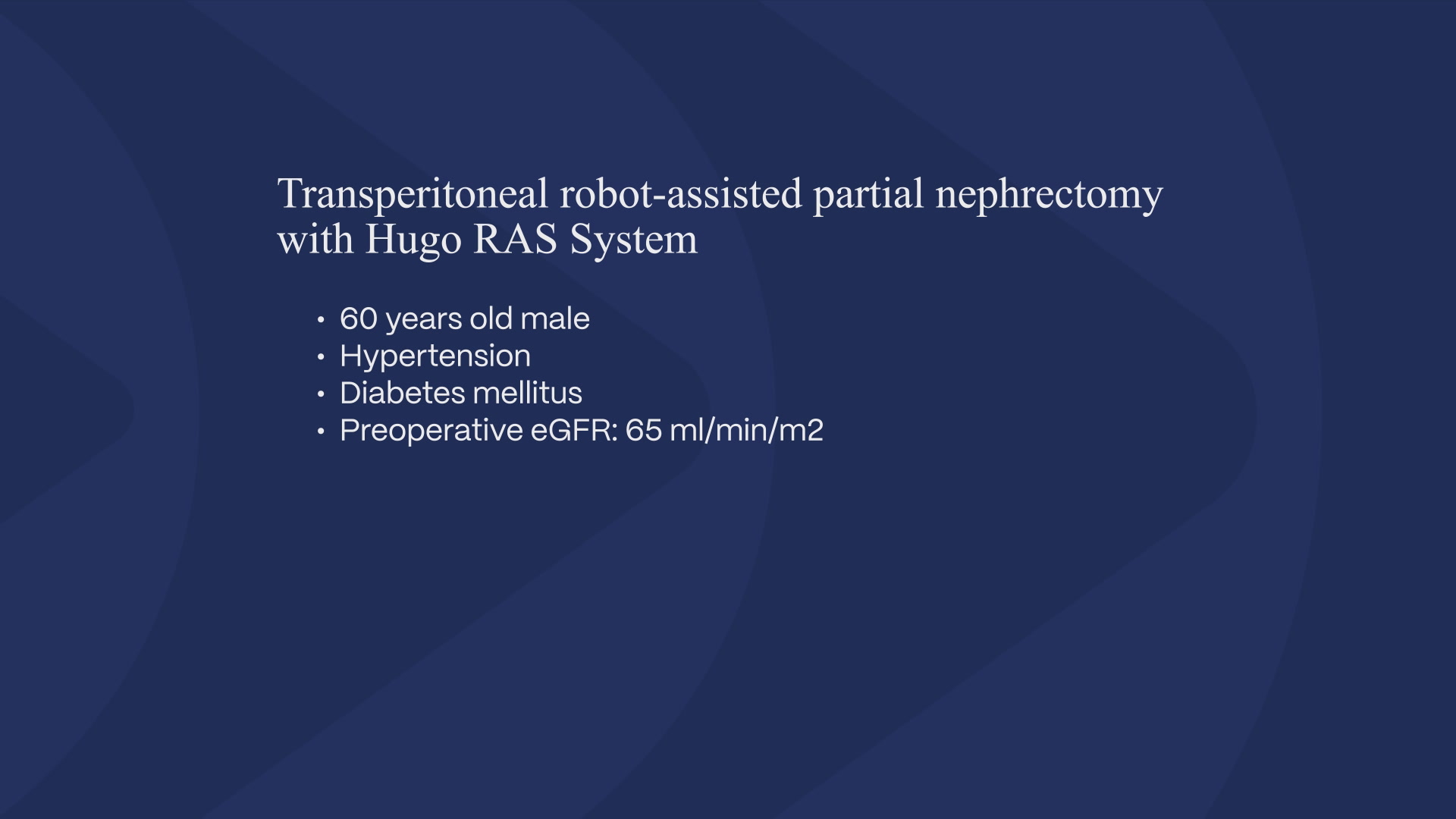 Transperitoneal Robot-Assisted Partial Nephrectomy